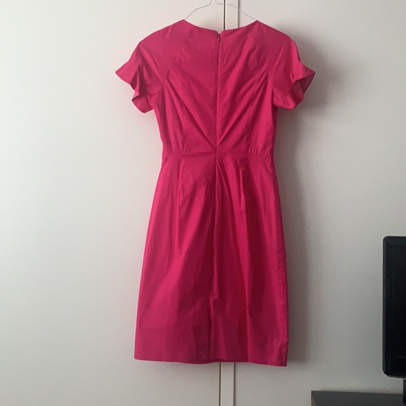 J.Crew Factory Pink Ruffle Sleeve Sheath Dress Size 0 - Picture 2 of 4